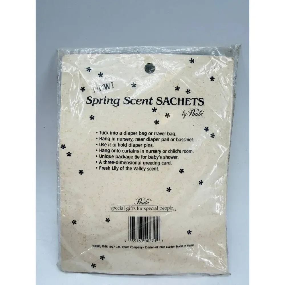 Vintage Paula Spring Scent Sachet Lily of the Valley Nursery NOS Sealed